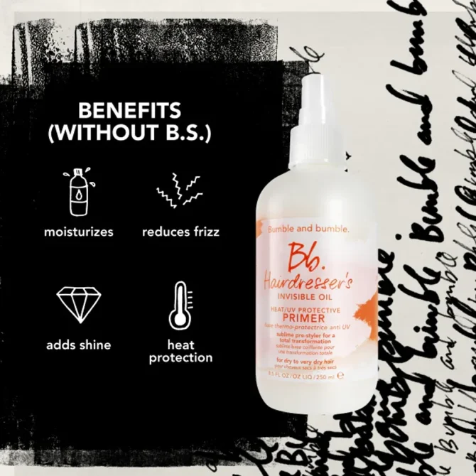 Bumble and Bumble Invisible Oil Primer 60ml Spray Θερμοπροστασίας Μαλλιών για Αντιφριζάρισμα