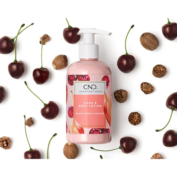 CND Scentsations Black Cherry & Nutmeg lotion 2 CND Scentsations Black Cherry & Nutmeg Ενυδατική Lotion για Χέρια - Σώμα με Aloe Vera 245ml