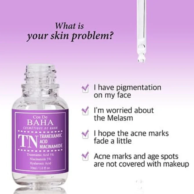 Cos De Baha Tn Tranexamic Acid 5% Niacinamide 5% Serum 4 Cos De Baha Tn Tranexamic Acid 5% Niacinamide 5% Serum Προσώπου 30ml