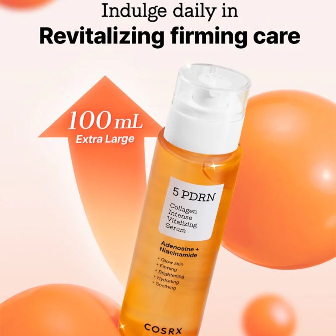 Cosrx 5 Pdrn Collagen Intense Vitalizing Serum 100ml – Αντιγηραντικός Ορός Προσώπου