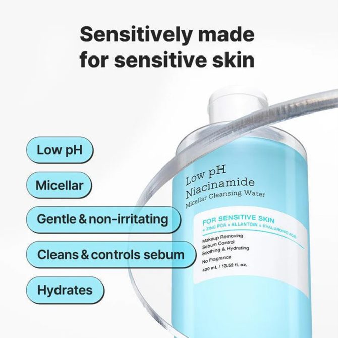 COSRX Low pH Niacinamide Micellar Cleansing 4 COSRX Low pH Niacinamide Micellar Cleansing Water 400ml – Απαλός Καθαρισμός & Ενυδάτωση