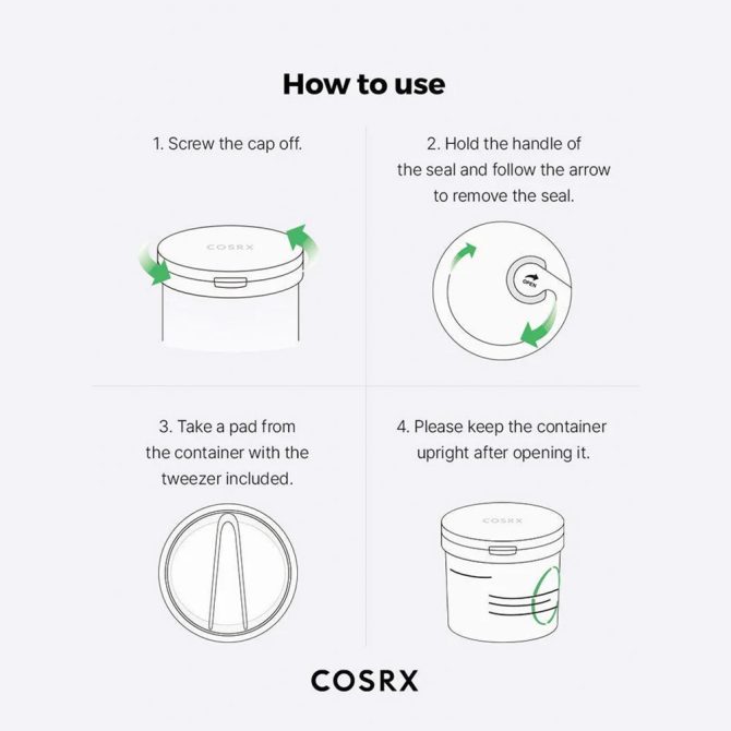 Cosrx One Step Green Hero Calming 7 Cosrx One Step Green Hero Calming Pad 70 Pieces – Καταπραϋντικά Pads Προσώπου