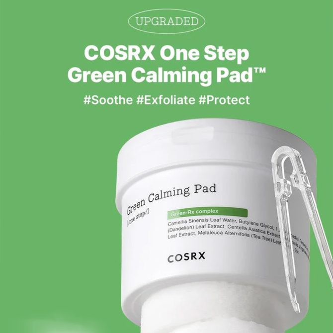 Cosrx One Step Green Hero Calming 9 Cosrx One Step Green Hero Calming Pad 70 Pieces – Καταπραϋντικά Pads Προσώπου