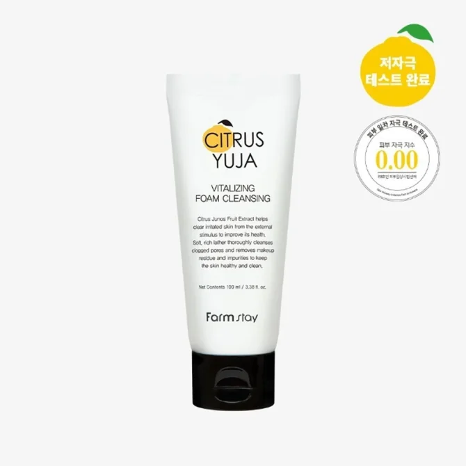 Farm Stay Citrus Yuja Αφρός Καθαρισμού Προσώπου 100ml – Φρεσκάδα & Φωτεινότητα