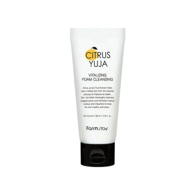 Farm Stay Citrus Yuja Αφρός Καθαρισμού Προσώπου 100ml – Φρεσκάδα & Φωτεινότητα
