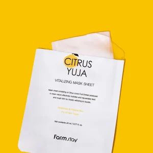Farm Stay Sheet Yuja Μάσκα Προσώπου για Ενυδάτωση & Λάμψη με Centella Asiatica