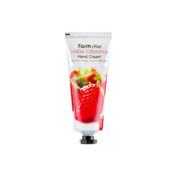 farm-stay-visible-difference-hand-cream-fraoula-100ml Farm stay Visible Difference Cream Χεριών με Φράουλα 100ml για Ανάπλαση & Ενυδάτωση