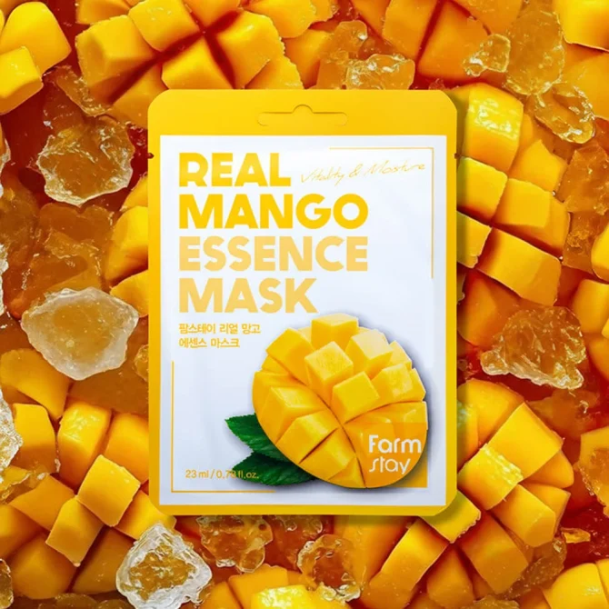 Farmstay Real Mango sheet Essence Mask 23ml 2 Farmstay Real Mango sheet Essence Mask 23ml Μάσκα Προσώπου με Μάνγκο