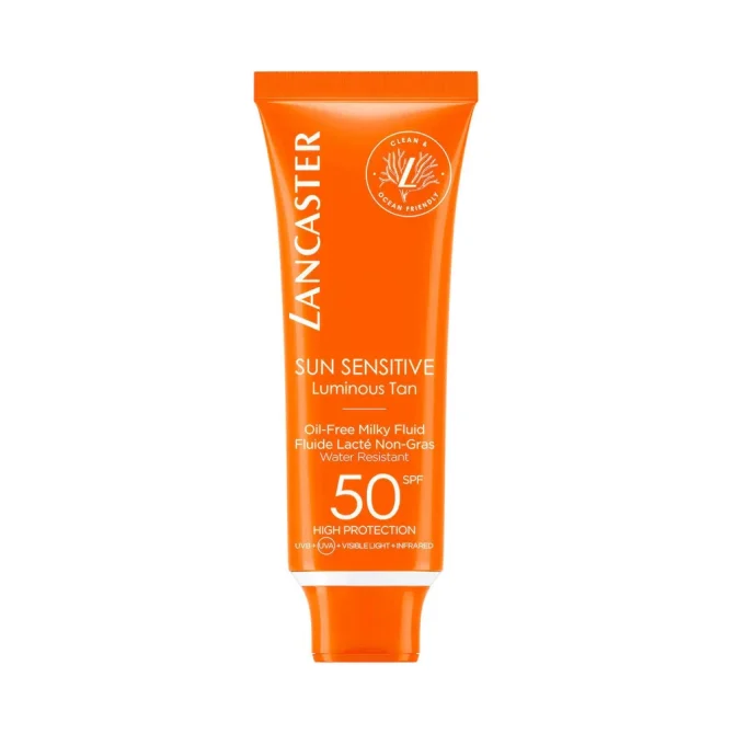 Lancaster Sun Sensitive Luminus Tan SPF50 Lancaster Sun Sensitive Luminus Tan SPF50 Αντηλιακή Λοσιόν Προσώπου 50ml