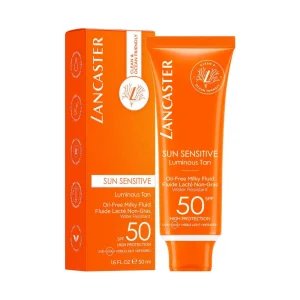 Lancaster Sun Sensitive Luminus Tan SPF50 Αντηλιακή Λοσιόν Προσώπου 50ml