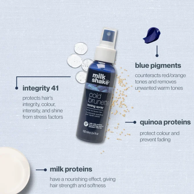 Milk Shake Cold Brunette Toning Spray 100ml 3 Milk Shake Cold Brunette Toning Spray για Καστανά Μαλλιά 100ml