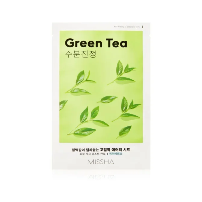 Missha Airy Fit Green Tea Sheet Mask 19g Μάσκα Προσώπου με Πράσινο Τσάι