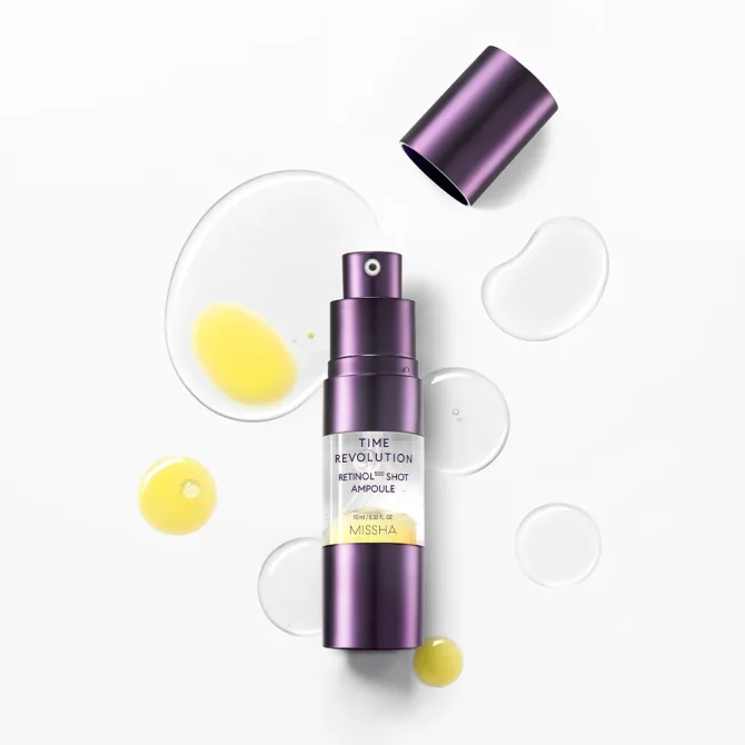 Missha Time Revolution Retinol 500 Shot Ampoule 2 Missha Time Revolution Retinol 500 Shot Ampoule - Ορός Νύχτας με Ρετινόλη 10ml