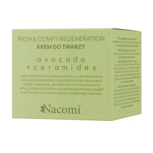 Nacomi Rich & Comfy Πλούσια Κρέμα Ανάπλασης Προσώπου με Αβοκάντο & Ceramides 40ml