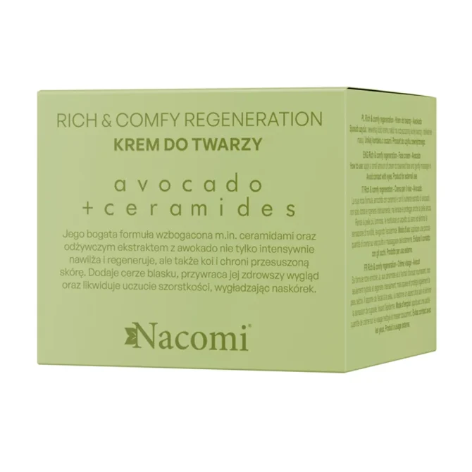 Nacomi Rich & Comfy Πλούσια Κρέμα Ανάπλασης Προσώπου με Αβοκάντο & Ceramides 40ml