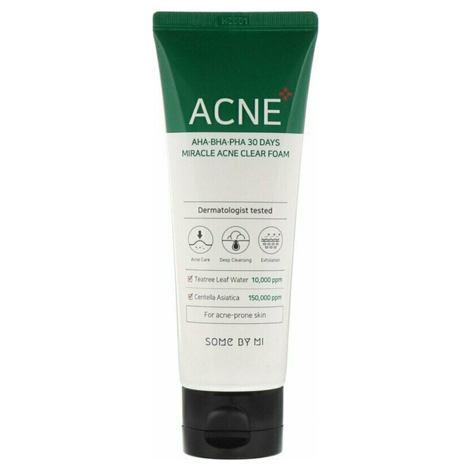 Some By Mi AHA BHA PHA 30 Days Miracle Acne Clear Foam Some By Mi AHA BHA PHA 30 Days Miracle Acne Clear Foam