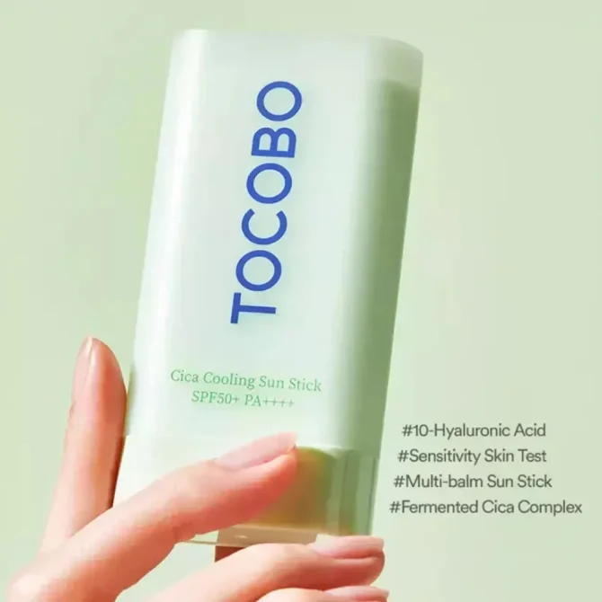 Tocobo Cica SPF50+ 18g 2 Tocobo Cica SPF50+ Αντηλιακό Stick Προσώπου 18gr για Απόλυτη Προστασία