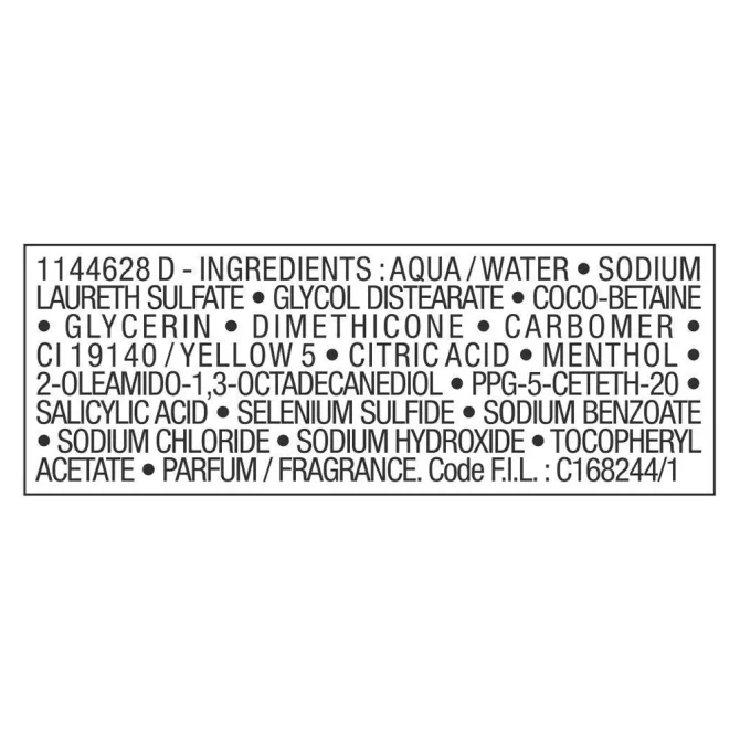 Vichy Dercos Anti Dandruff DS ingredients