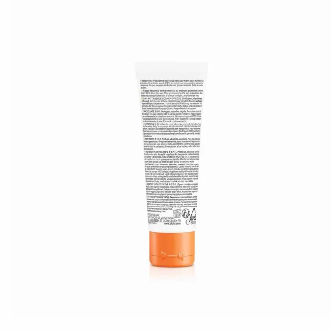 Vichy Mattifying 3 in 1 Daily Shine Control Care SPF50 - Ματ Αδιάβροχη Αντηλιακή Κρέμα Προσώπου 50ml